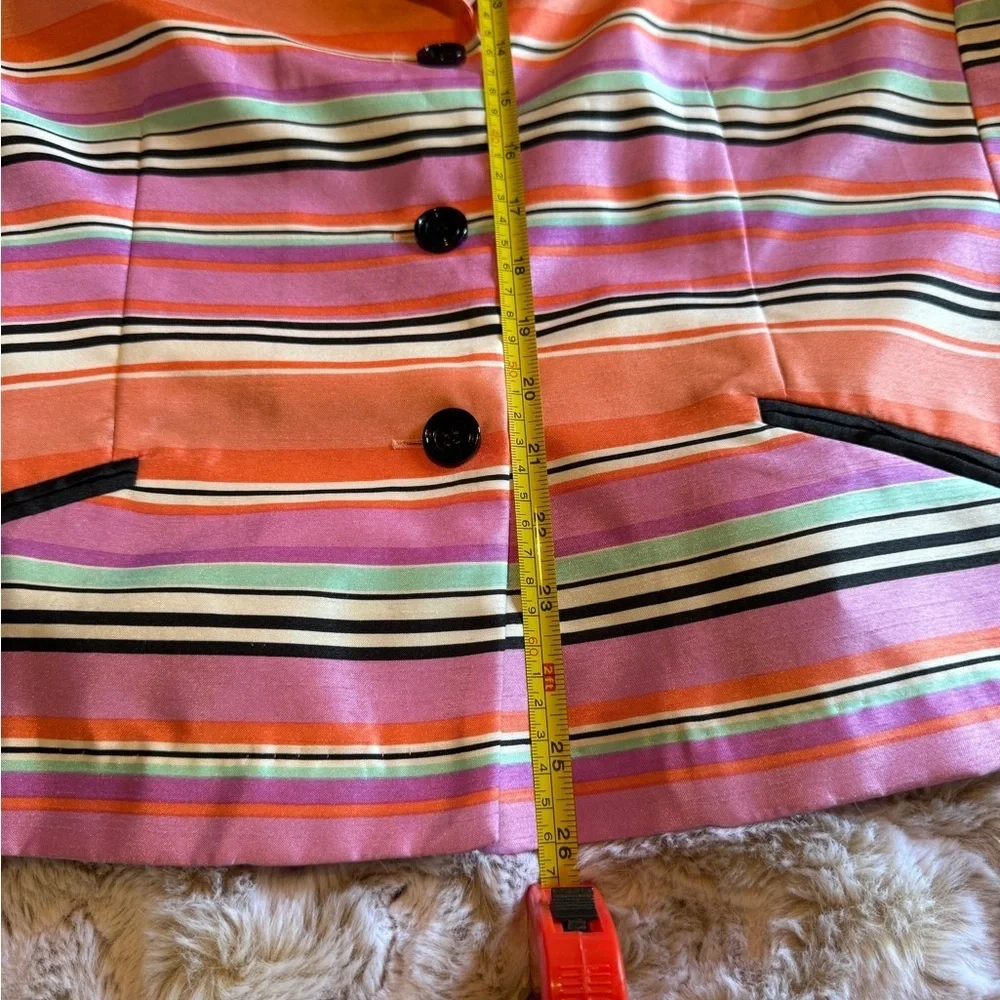 Perceptions Women's Striped Multicolor Blazer size 18 - Picture 11 of 12